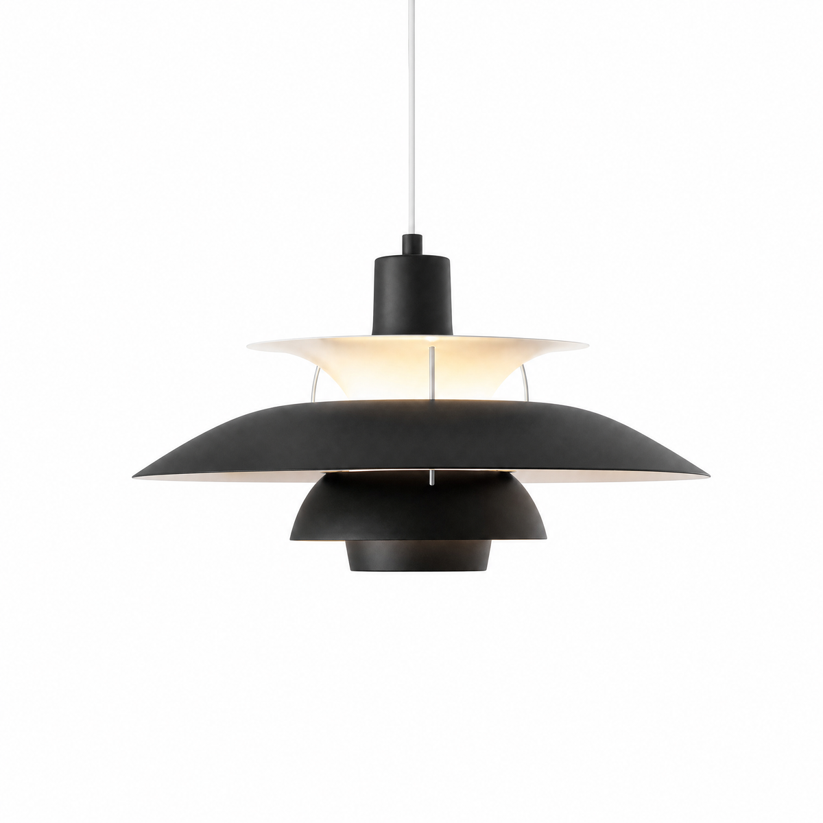 
Tiered Louvre Pendant Light — Modern Layered Aluminium Dining Ceiling Lamp