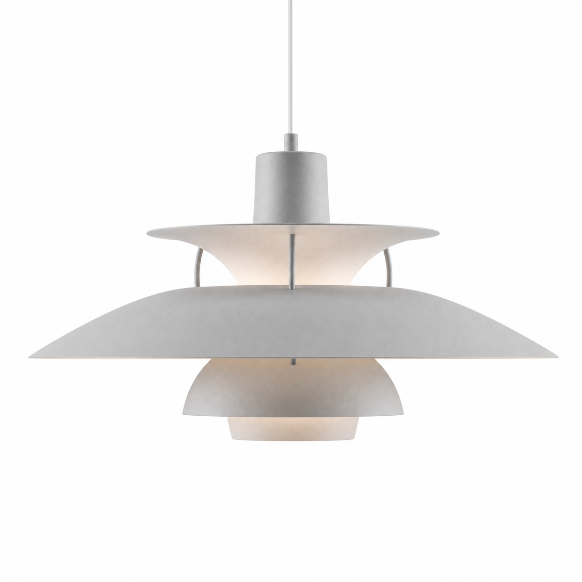 
Tiered Louvre Pendant Light — Modern Layered Aluminium Dining Ceiling Lamp