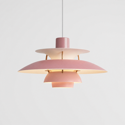 Tiered Louvre Pendant Light — Modern Layered Aluminium Dining Ceiling Lamp