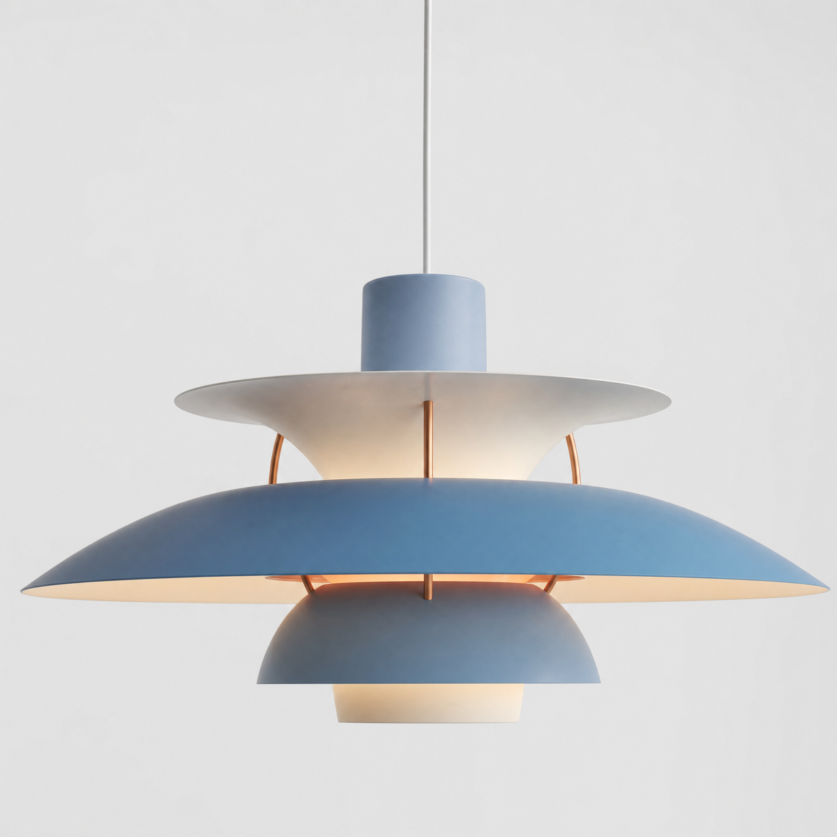 
Tiered Louvre Pendant Light — Modern Layered Aluminium Dining Ceiling Lamp