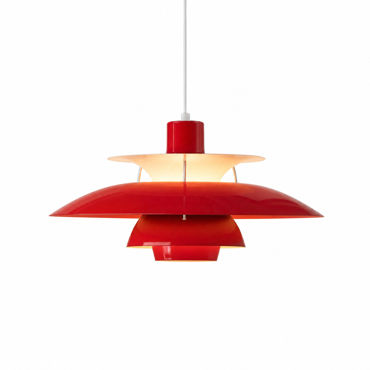 
Tiered Louvre Pendant Light — Modern Layered Aluminium Dining Ceiling Lamp